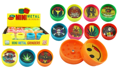 Small Plastic Grinder (Assorted) 1.5cm x 3 cm-Lifestyle - Smoking Accessories-Agung-Danish Blue Adult Centres