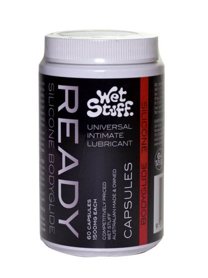 Ready by Wet Stuff Silicone Bodyglide Lubricant Caps 60 Caps/Jar-Lubricants & Essentials - Lube - Silicone Based-Wet Stuff-Danish Blue Adult Centres